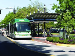 Eugene, Oregon has successfully implemented BRT in a metro area roughly Huntsville’s size. Photo credit: Maryland Transit Administration